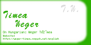 timea weger business card